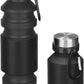 Nefeeko Collapsible Water Bottle, Reuseable BPA Free Silicone Foldable Water Bottles for Travel Gym Camping Hiking, Portable Leak Proof Sports Water Bottle with Carabiner