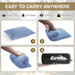 Memory Foam Travel Pillow Compressible Camping Pillow for Sleeping Shredded Memory Foam Pillow Compact Firm Supportive Travel Pillow for Adults Kids Outdoor Hiking Essential Gear Blue