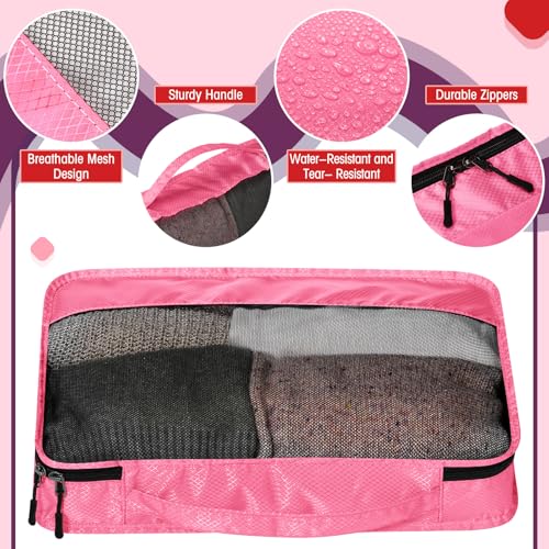 5 Pcs Packing Cubes for Suitcase Large Travel Cubes Carry on Luggage Organizer Bags for Clothes Accessories (5 Count)