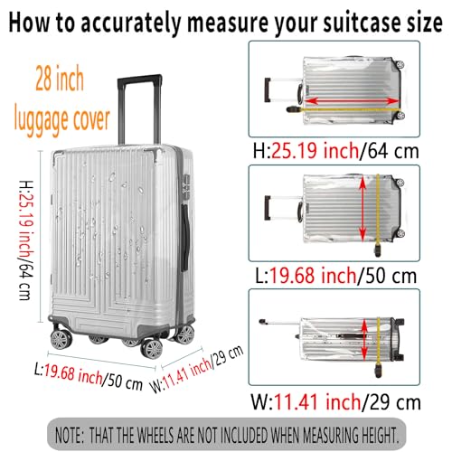 28 Inch Waterproof Clear Suitcase Cover