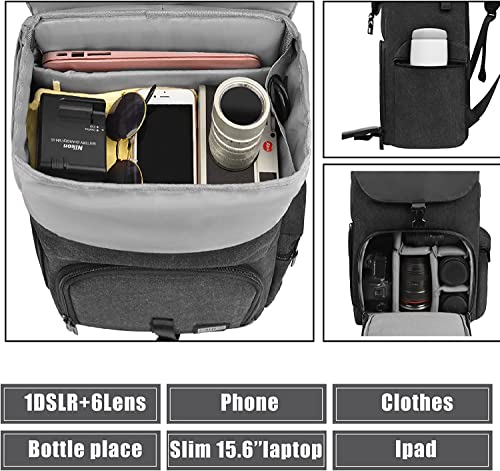 Camera Backpack Canvas Photography Bag for DSLR