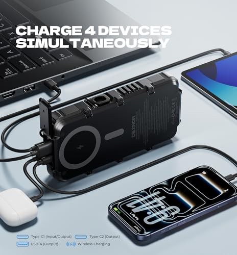 27 000mAh Solar Power Bank Portable Charger 65W Fast Charging