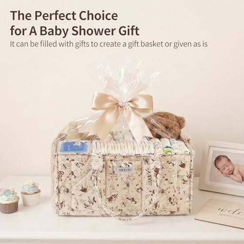 Cute Cartoon Animal Prints Baby Diaper Caddy Organizer