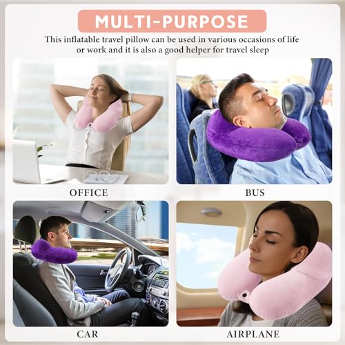 2 Inflatable Neck Pillow Airplane Travel (2 Count)