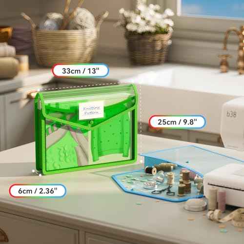 6 Pack Plastic Expanding File Folder (6 Count)