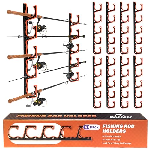 Fishing Rod Holder for Garage (8 Count)