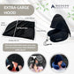 Inflatable Travel Pillow for Airplanes with Comfort Hood