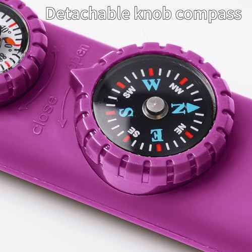 Multifunctional Survival Emergency Whistle for Kids with Compass Hiking Survival (2 Count)