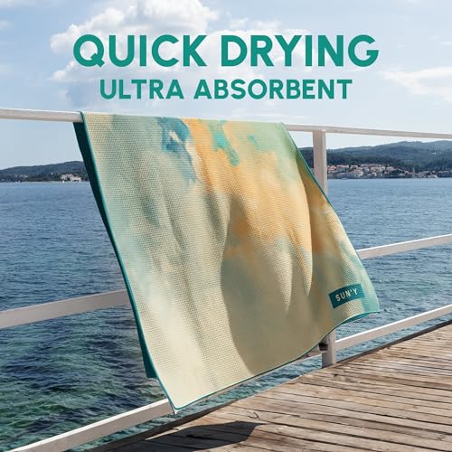 Waffle Microfiber Beach Towel