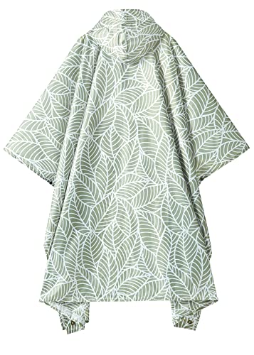 Hooded Rain Poncho for Adult with Pocket