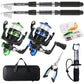 Fishing Rod 2PCS Telescopic Fishing Rod and Reel Combo with Fishing Pliers and Lip Gripper (2 Count)