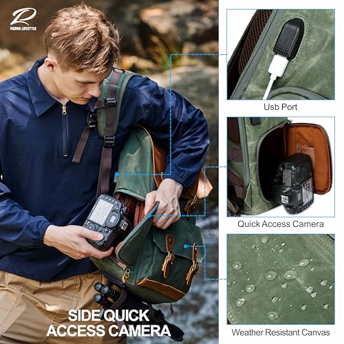 Green Camera Backpack
