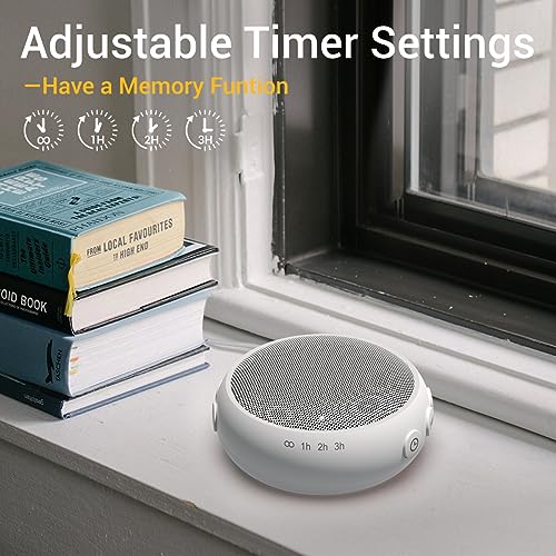 Small Sound Machine Mini White Noise Machine for Baby Kids Adult with 32 Soothing Sounds 32 Volume Levels Sleep Brown Noise Machine for Travel Office Privacy with 4 Timer & Memory