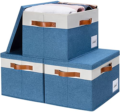 Fabric Storage Bins with Lids (3 Count)