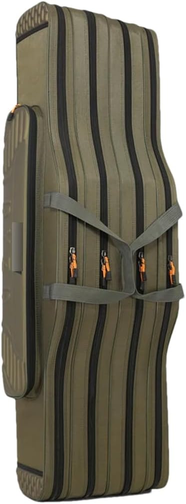 Suwequest Fishing Tackle Bag 2-4 Layer 130Cm Lightweight Fish Pole Lure Reel Tools Box Waterproof Storage Durable Case