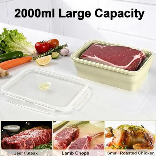 Collapsible Silicone Food Storage Containers Set with Lid & Air Ven