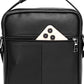 Genuine Leather Men Messenger Bag Small Shoulder Crossbody Pack Handbag for Everyday Casual Travel Business Outdoor Casual Vintage Daypack Black