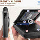 Men Airtag Leather Wallet Metal Case Money Clip