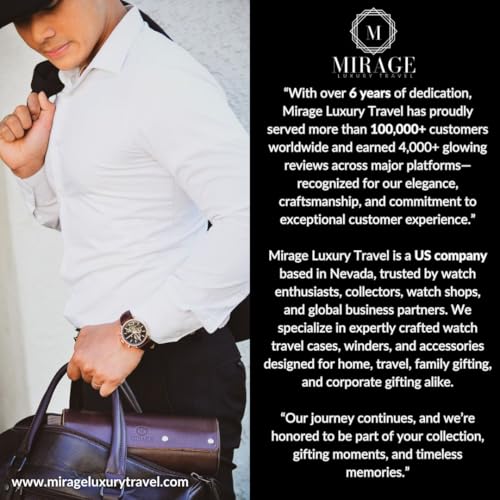 Watch Travel Case for Men Watch Roll for Travel Organizer and Display Watch Case (38 Count)