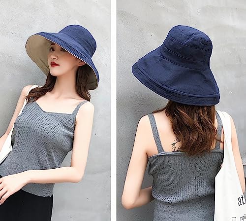 Women Summer Wide Brim Sun Hat Bucket Fishing Hats UV Protection