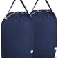 MCleanPin 140L Washable Laundry Bags with Handles,Dirty Clothes Storage for College Dorm or Travel, Laundry Liner Fit Laundry Hamper or Basket,2 Pack,Brown (Navy Blue)