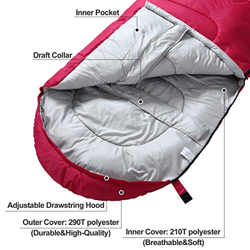 3 4 Season Sleeping Bag for Adults & Kids