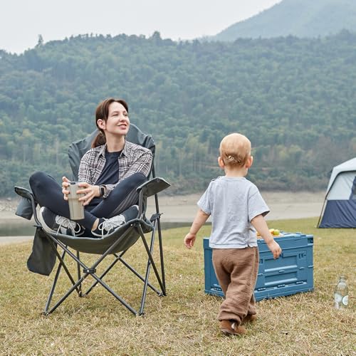 High Back Folding Camping Chair Oversized and Fully Padded