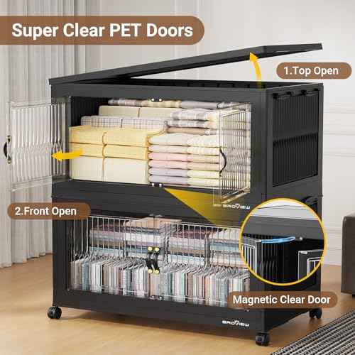 800Qt Extra Large Stackable Storage Bins with Lid (4 Count)