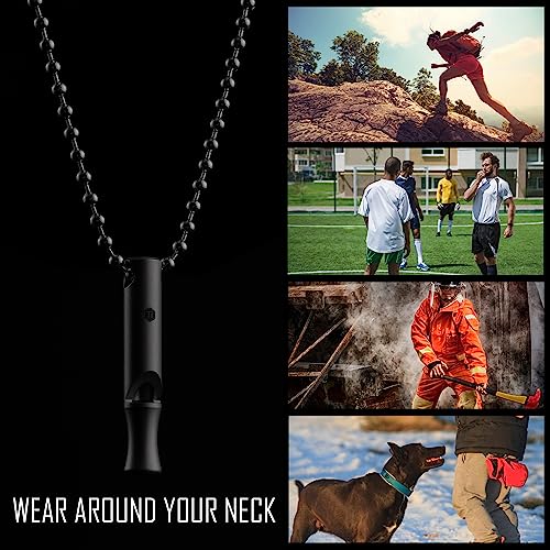 KA22BK Titanium EDC Whistle Outdoor Emergency Whistle for Keychain