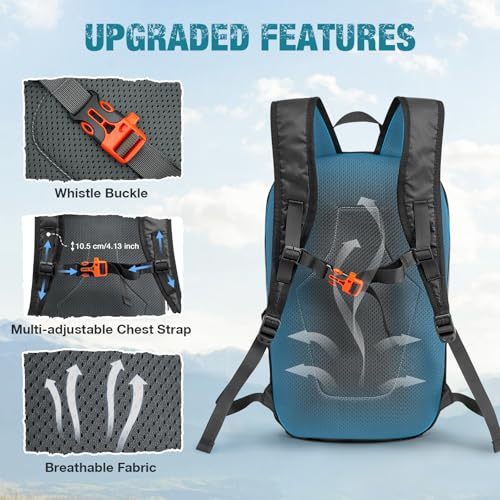 18L Lightweight Packable Hiking Backpack for Men Women