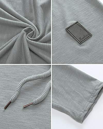 Mens Fashion Athletic Hoodies Sport Sweatshirt Solid Color Fleece Pullover Light Grey XX