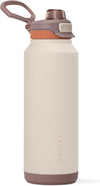 ZULU Powerfill Pro 40oz Stainless Steel Water Bottle with Quick Fill Lid, Triple Walled Vacuum Insulated Metal, Leak Proof Locking Lid, Sip and Chug, Reusable BPA Free, Driftwood - Roamly
