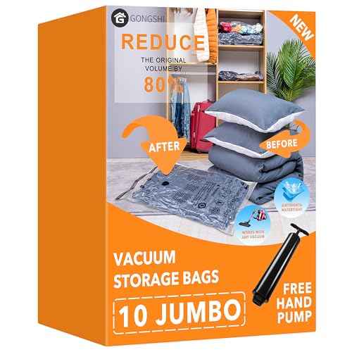 Vacuum Storage Bags for Clothing (10 Count)