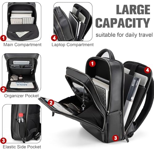 Leather Laptop Backpack