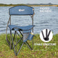 Extra Large Quick Folding Tripod Stool with Backrest Fishing Camping Chair with Carry Strap