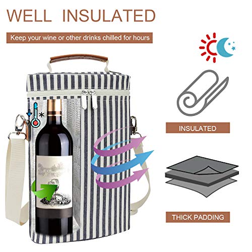 2 Bottle Wine Tote Carrier (2 Count)