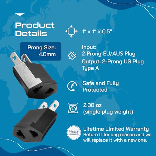 European to US Plug Adapter Socket