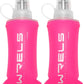Folding Soft Flask Portable Collapsible Running Lightweight Water Bottle for Outdoor Sports,Travel with Mouthpeice Cover