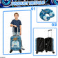 Kids Luggage Set Carry On Suitcase with U shaped Pillow Rolling Toddler Suitcase for Boys Travel Set Hardside Luggage with Spinner Wheels Airline Approved