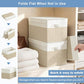 Large 17" 42 Quarts Collapsible Stackable Storage Bins with Lids [3 (3 Count)