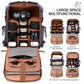 Blue Canvas Camera Backpack