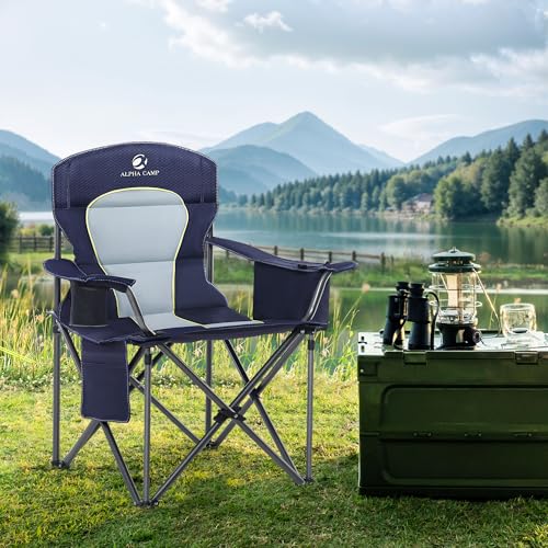 Oversized Folding Camping Chair Portable Outdoor Heavy Duty