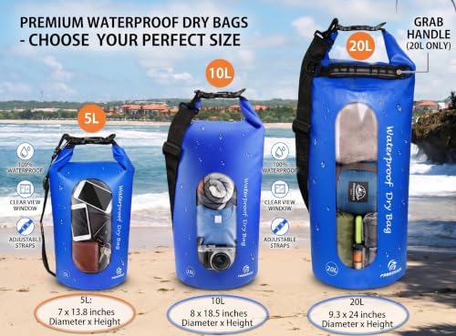 Waterproof Dry Bag with Double Zip (3 Count)