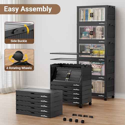 300Qt Stackable Storage Bins with Lid (5 Count)