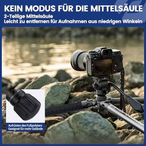 64" Video Camera Tripod with Fluid Head for Smooth Panning