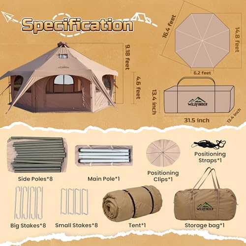 16.5 Ft Canvas Bell Tent