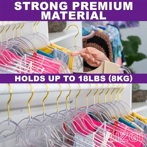 Premium Clear Invisible Acrylic Hangers (60 Count)