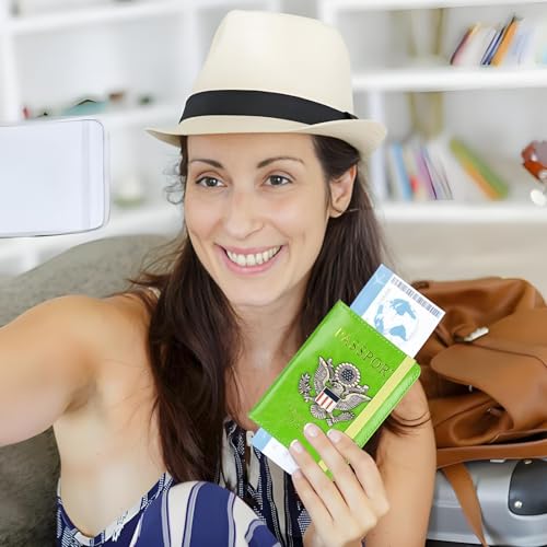 Premium Passport Holder for Travel RFID Blocking Passport Cover Slim