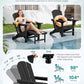 HDPE Folding Adjustable Adirondack Chair with Footrest