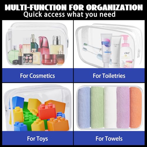 16 Pack Waterproof Cosmetic Bag TSA Approved Toiletry Bag (16 Count)